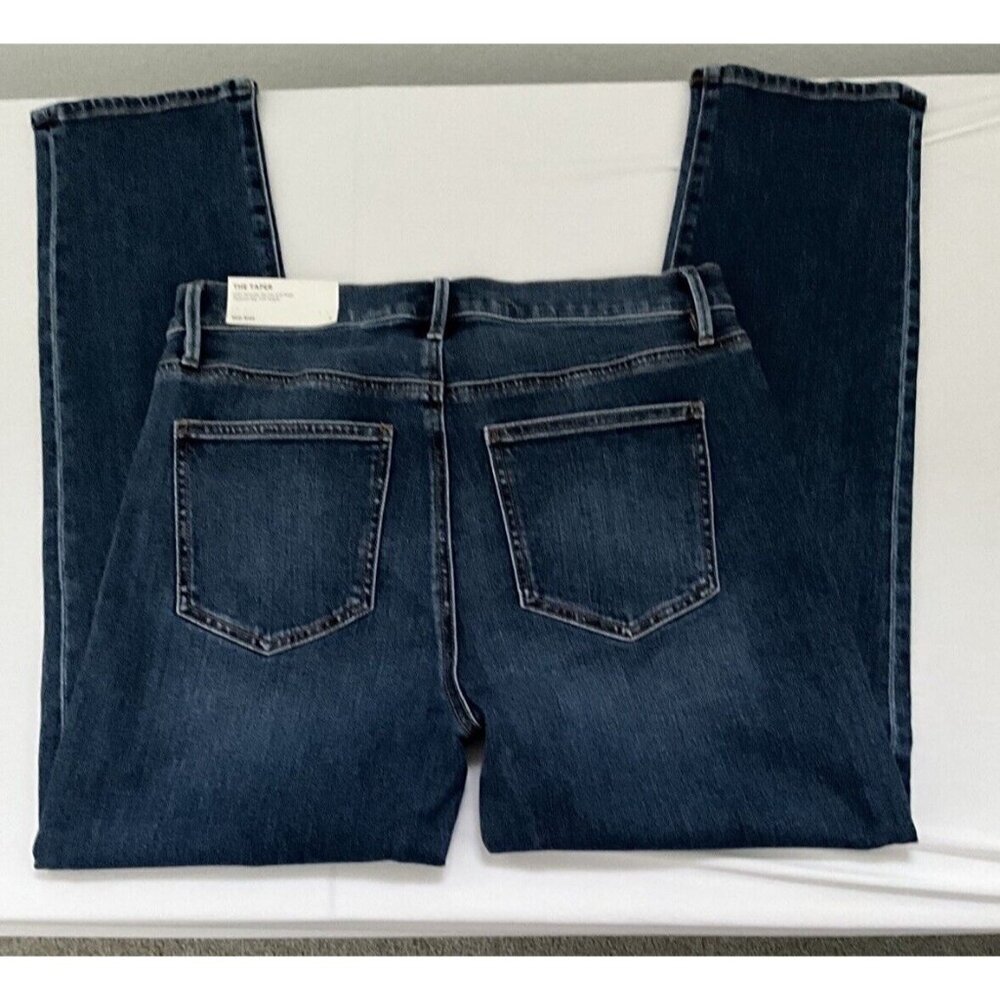 ANN TAILOR Women’s Sculpting Pocket Mid Rise Tapered Jeans In Classic Índigo W - Picture 9 of 14